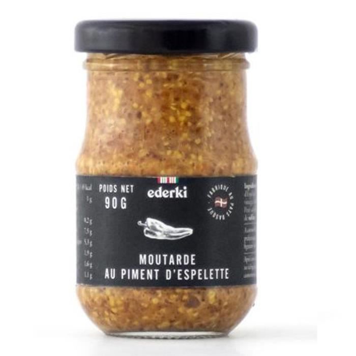 EDERKI Moutarde au piment d'Espelette - 90 g