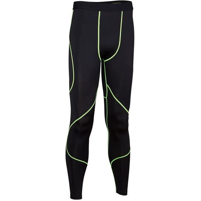 AVENTO Collants de Compression - Homme - Noir et Vert