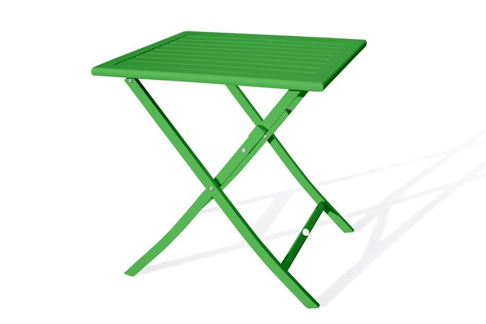 Guéridon de jardin pliant MARIUS (70x70 cm) en aluminium - VERT PRAIRIE