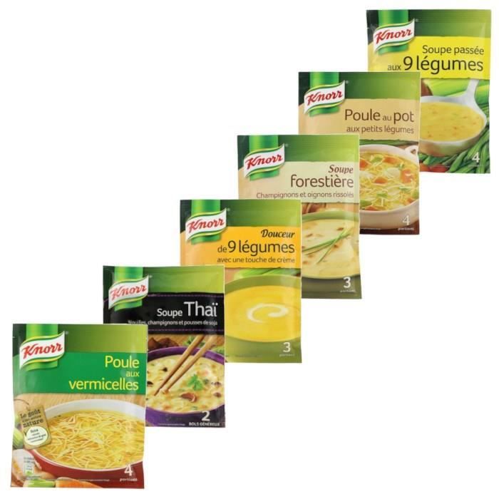 Knorr - Assortiment de 6 soupes - différentes variétés