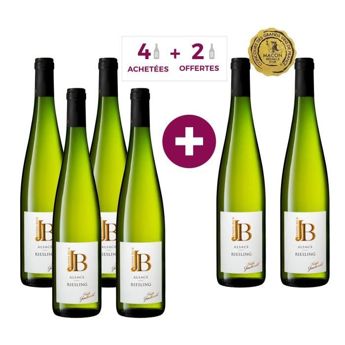 JOSEPH BECK 2019 Alsace Riesling - Vin blanc d'Alsace - 4 achetées + 2 gratuites