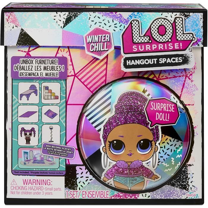 L.O.L. Surprise - Winter Chill Hangout Spaces Meubles - Bling Queen - Avec 1 poupée, Accessoires & Meubles