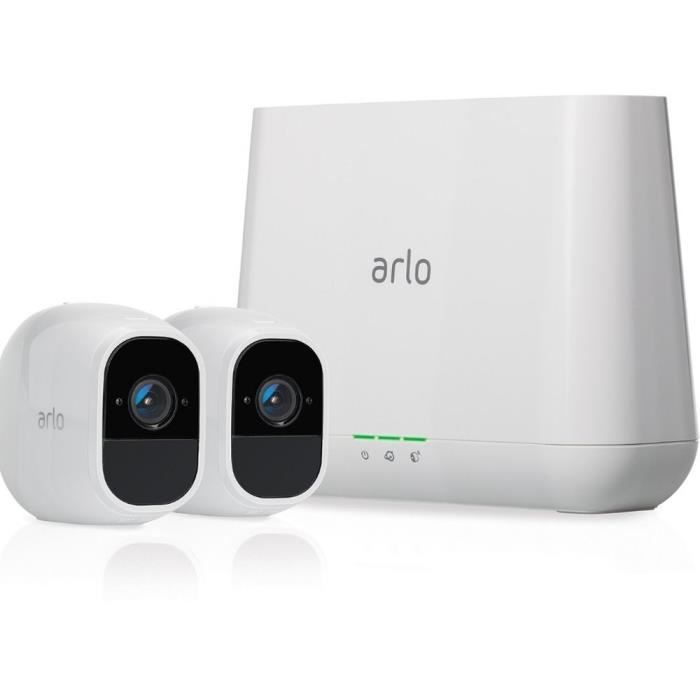 Arlo Pro 2-VMS4230P-100EUS-Kit de sécurité 100% Sans Fils-Pack de 2-Batterie rechargeable-Alarme 100 dB 1080p Jour/Nuit