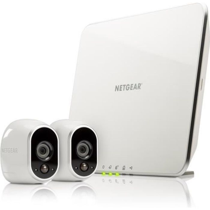 Arlo-VMS3230-100EUS-Kit de sécurité 100% Sans Fils-Pack de 2-HD Jour/Nuit-Etanche IP65-Intérieur/Extérieur-Fixation Aimantée-