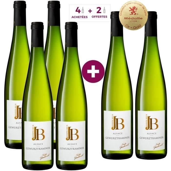 Joseph Beck 2020 Gewurztraminer - Vin blanc d'Alsace - 4 achetées + 2 gratuites