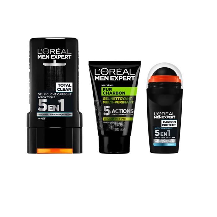 Routine Hygiène Men Expert : Gel Douche + Gel Purifiant + Déodorant Bille