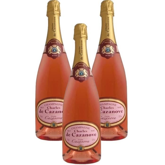 2 achetées + 1 offerte - Champagne Charles de Cazanove Arlequin Rosé