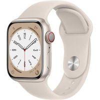 Apple Watch (Series 8) 2022 GPS 41 mm - Aluminium Lumière stellaire - Bracelet sport Lumière - Reconditionné - Excellent état
