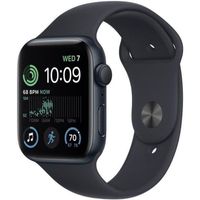 Apple Watch (Series SE) 2022 GPS 44 mm - Aluminium Minuit - Bracelet sport Noir - Reconditionné - Excellent état