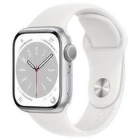 Apple Watch (Series 8) 2022 GPS 41 mm - Aluminium Argent - Bracelet sport Blanc - Reconditionné - Excellent état