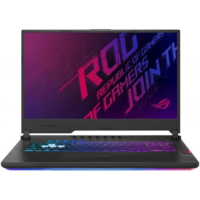Asus PC ROG Strix G731GV-EV097T Noir - 17'' - Intel Core i7-9750H, 2.6 GHz - SSD 512G + 1TB HDD - D - Reconditionné - Excellent éta