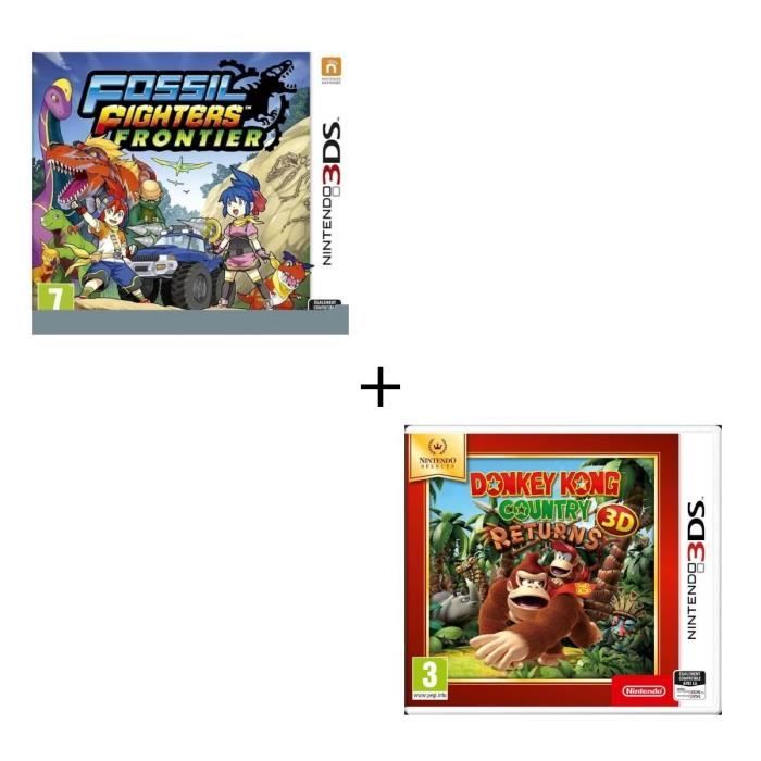 Pack Fossil Fighters + Donkey Kong Country Returns 3DS Jeu Nintendo Selects