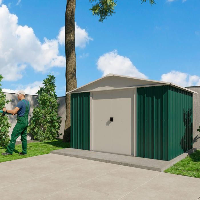 YARDMASTER Abri de jardin en métal - Surface hors tout : 7,18 m²