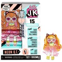 LOL Surprise Mini Poupées Mannequin JK - Neon Q.T. - 15 Surprises, Vêtements et Accessoires