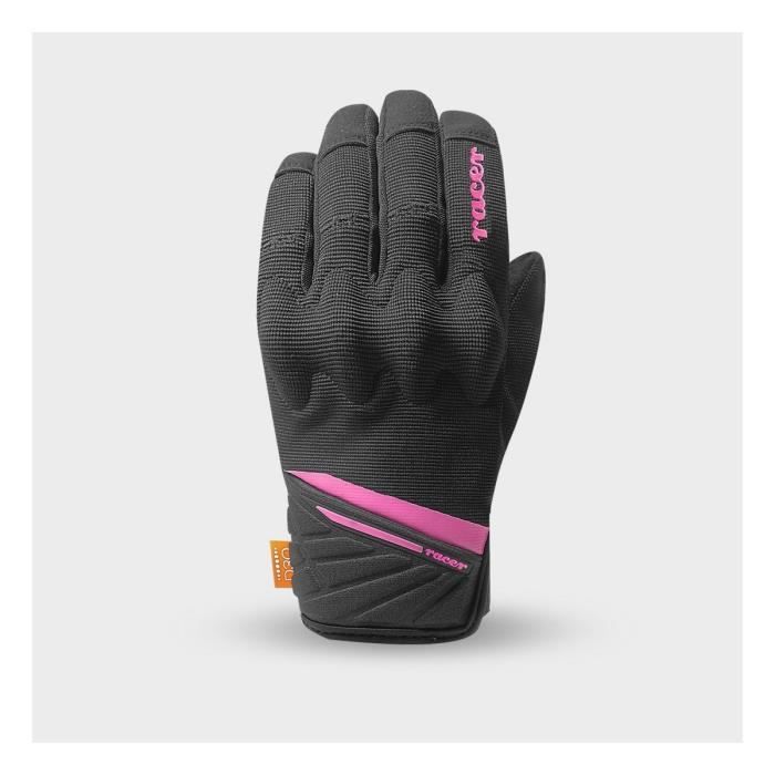 RACER Gants de moto Roca 2 - Noir et fuchsia
