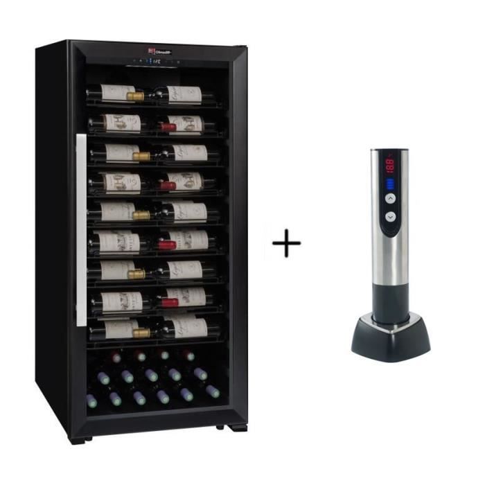 CLIMADIFF PRO100 - Cave de service multi-température ou de vieillissement à 98 bouteilles + CLIMADIFF TB5035 tire bouchon électrique