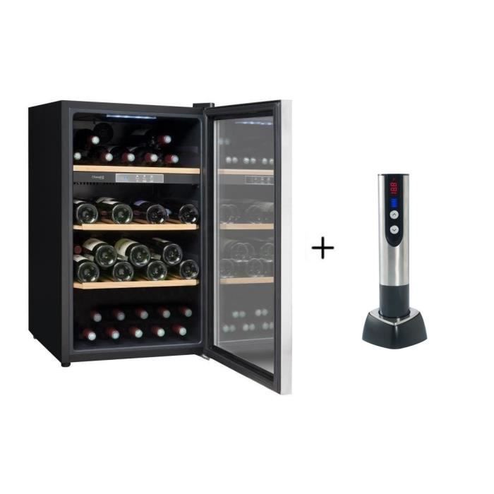 CLIMADIFF CLS50 - Cave à vin de service - 52 bouteilles + CLIMADIFF TB5035 tire bouchon électrique