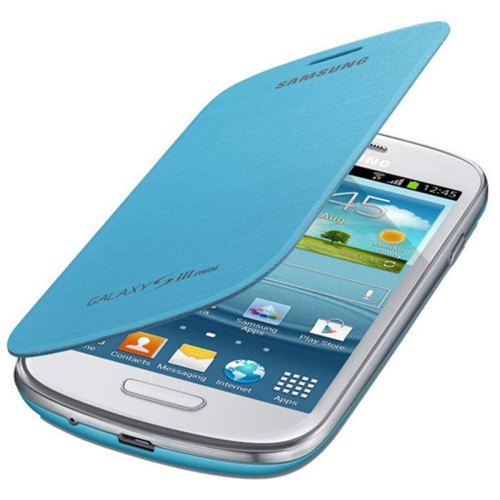 SAMSUNG Etui rabat Galaxy S3 Mini bleu