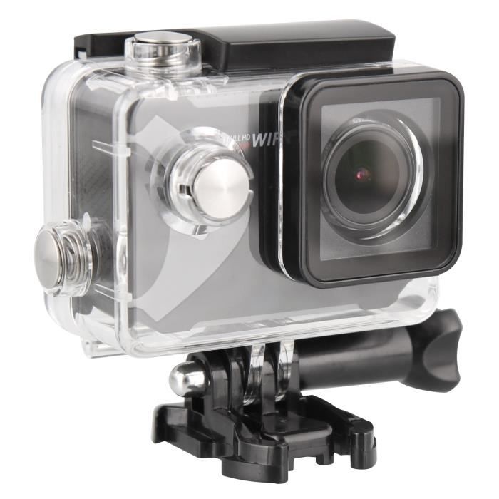 T'nB SPCAMWIFI2 Caméra sport WiFi Full HD 1080p - 15 accessoires fournis - Noir et gris