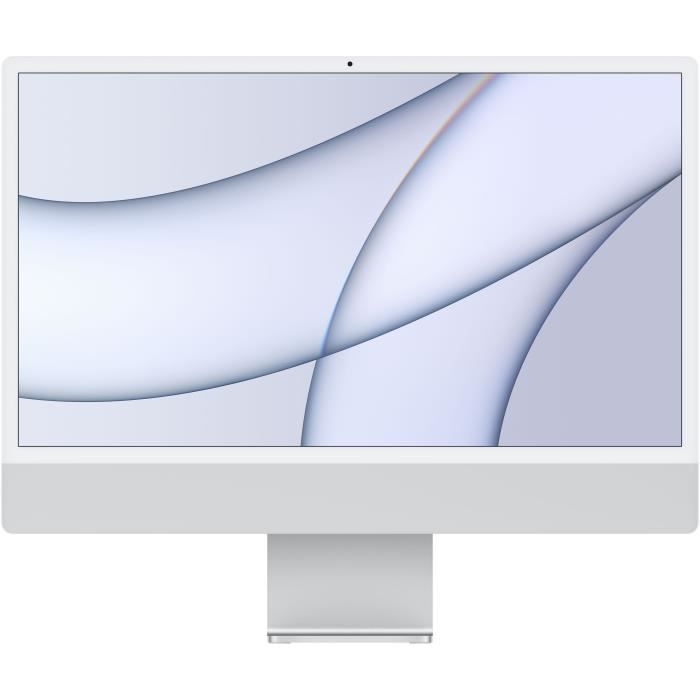 Apple - 24- iMac Retina 4,5K (2021) - Puce Apple M1 - RAM 8Go - Stockage 256Go - GPU 8 coeurs - Arge