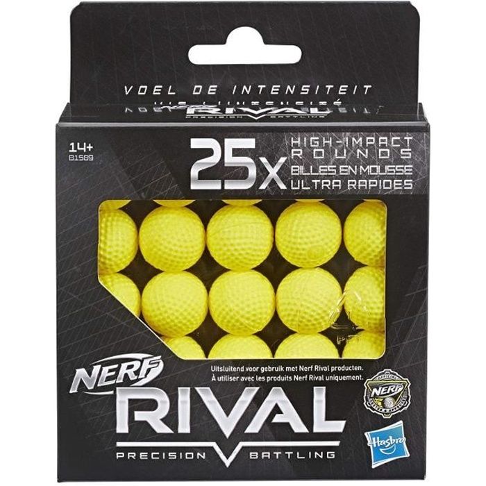 Nerf - Pack de 25 Billes en Mousse Nerf Rival Officielles