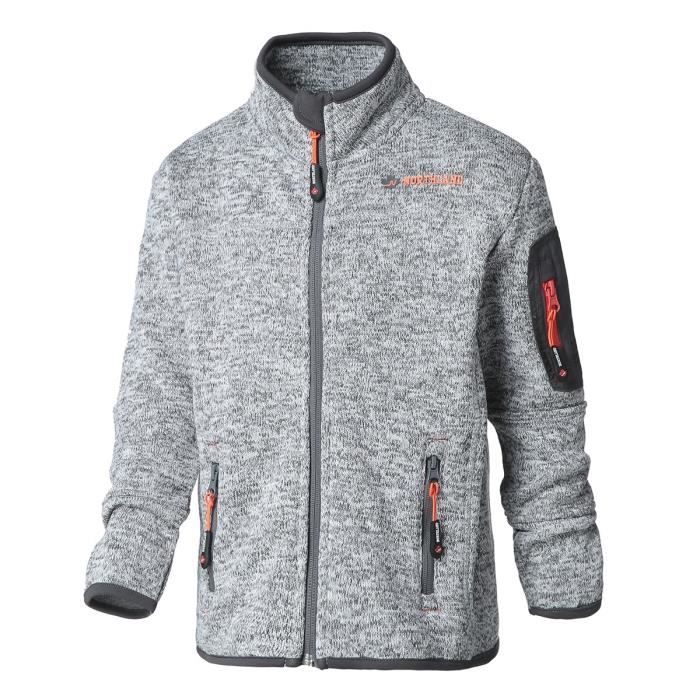 NORTHLAND Veste polaire maille chinée Garçon Geffrey - Gris