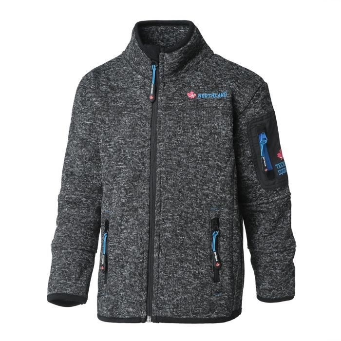 NORTHLAND Veste polaire maille chinée Garçon Geffrey - Noir