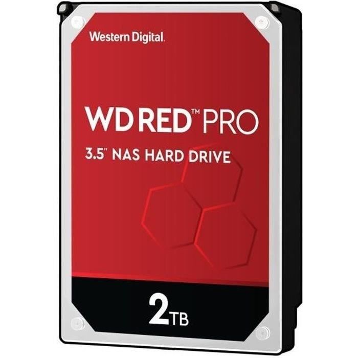 WD Red™ Pro - Disque dur Interne NAS - 2To - 7 200 tr/min - 3.5- (WD2002FFSX)