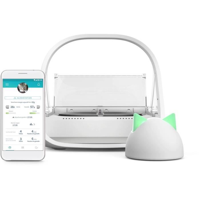 SUREFEED Distributeur de nourriture à puce électronique connecté - Blanc (Livré sans le Hub)