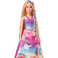 Barbie - Poupée Barbie Princesse Tresses Magiques, avec extensions capillaires et accessoires - Poupée Mannequin - Dès 3 ans