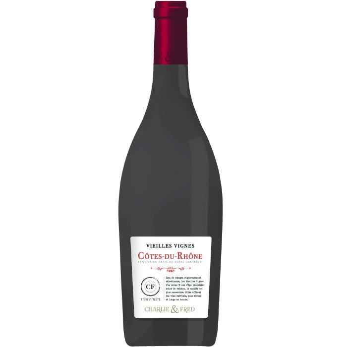 Charlie & Fred Vieilles Vignes 2017 Côtes du Rhône - Vin rouge de la Vallée du Rhône