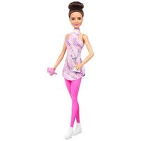 Barbie - Poupée Patineuse Artistique avec tenue amovible et trophée