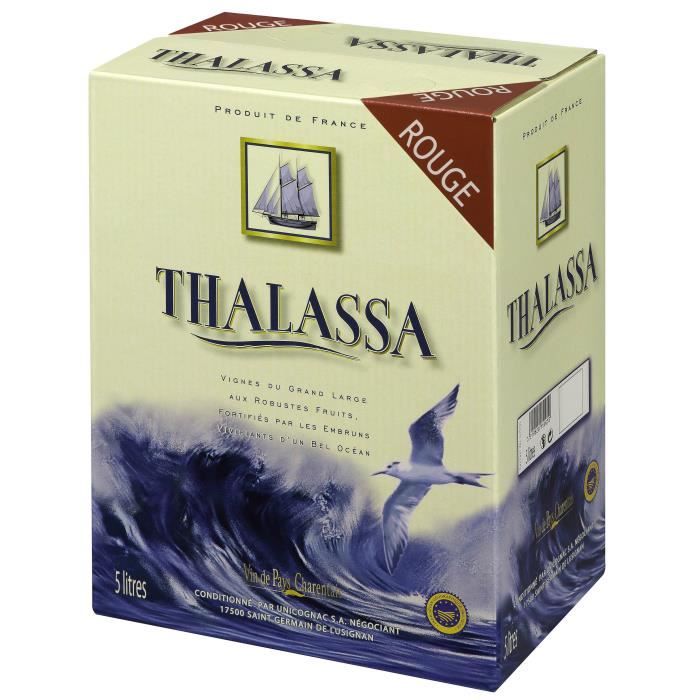 BIB Thalassa Vin de Pays Charentais - Vin rouge du Sud-Ouest - 5 L
