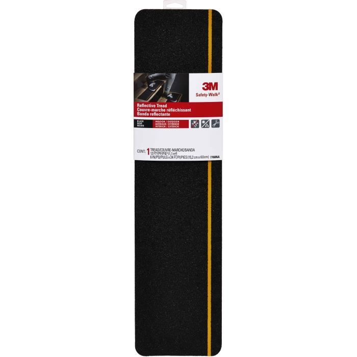 3M Bande adhésive antidérapante - 60 x 15 cm - Noir réfléchissant
