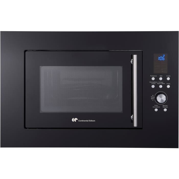 CONTINENTAL EDISON CEMO25GEB - Micro-ondes Gril noir - 25L - 900 W - Grill 1000 W - Encastrable