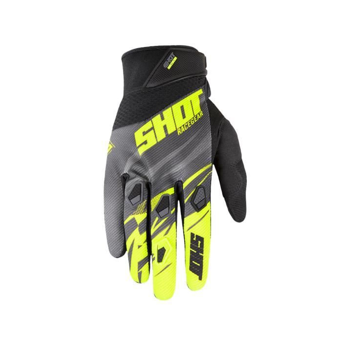 SHOT Gants Cross Kid Devo Ventury - Gris anthracite et jaune