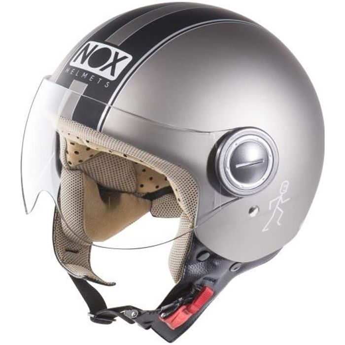 NOX N210 Casque Jet Gris Mat et Noir