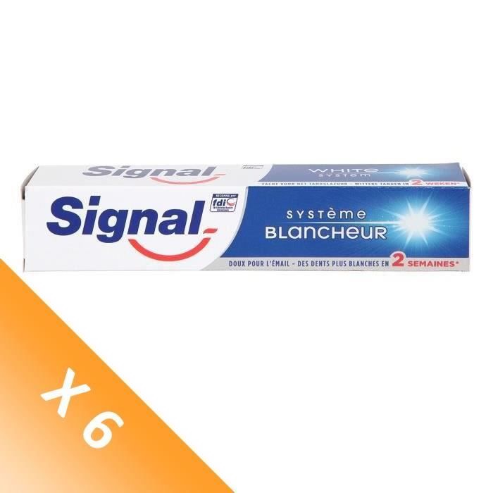 Signal Lot de 6 Dentifrices Système blancheur (75 mL x6)