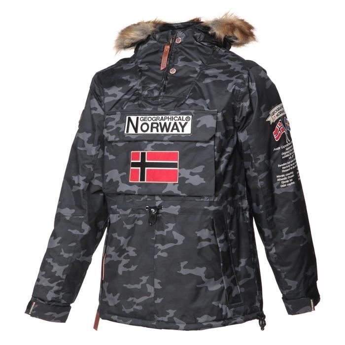 GEOGRAPHICAL NORWAY Parka Barman Camo 068 - Homme - Noir