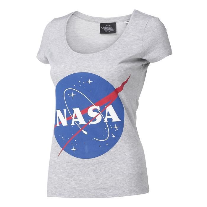 NASA T-shirt Gris et Bleu Roi Femme