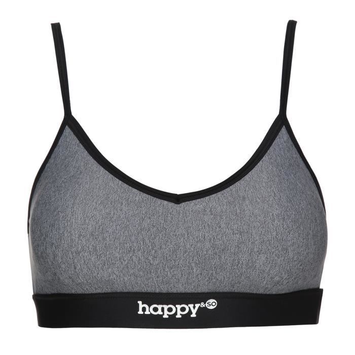 HAPPY & SO Brassière de danse - Femme - Gris chiné