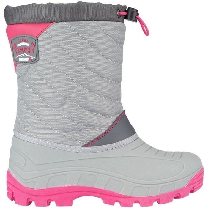 WINTER-GRIP Après-ski - Enfant - Gris / Rose