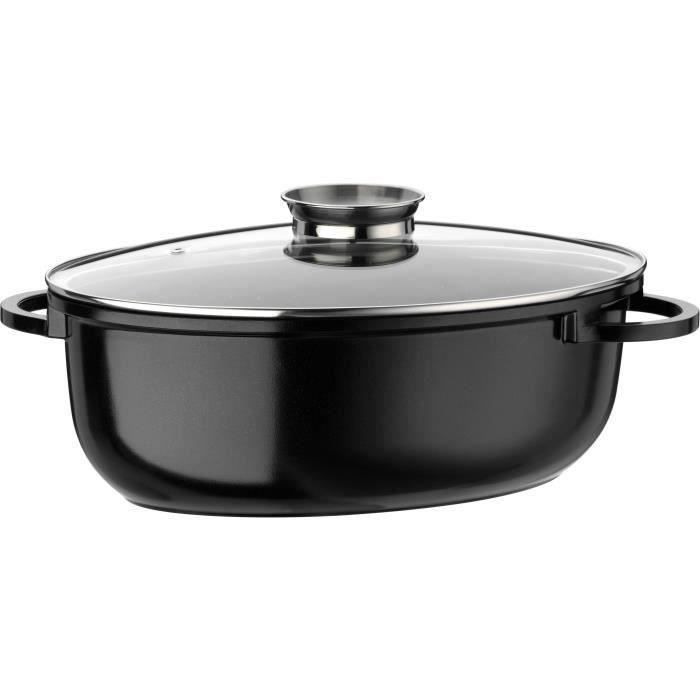 GSW Cocotte revêtement Greblon® à induction avec maniques - 10 l