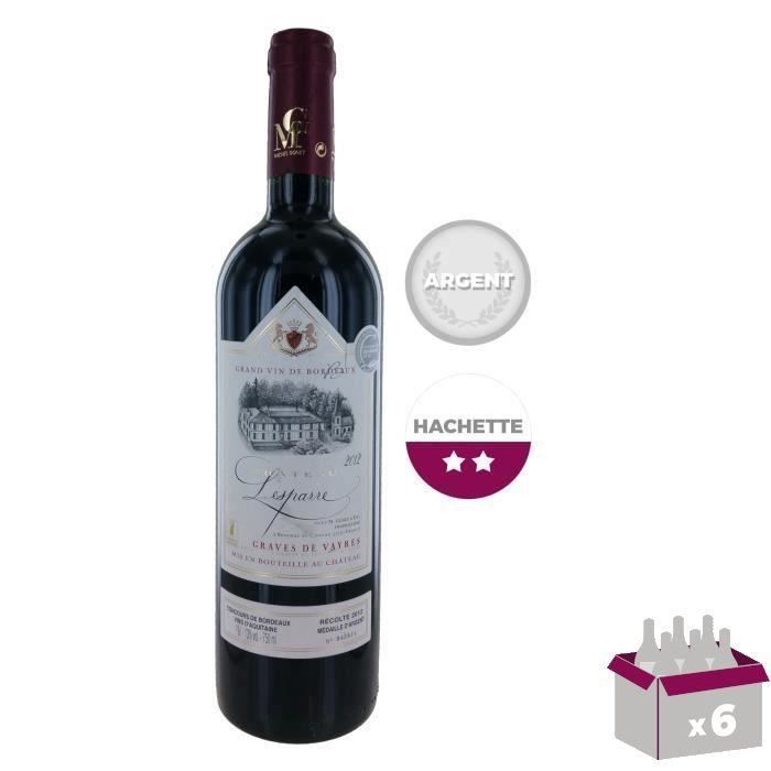 Château Lesparre 2012 Graves de Vayres Grand Vin de Bordeaux Rouge x6