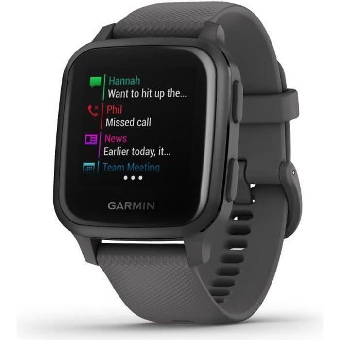Garmin - Venu Sq - Montre connectée GPS Multi-sports & Santé - Autonomie Longue Durée - Slate