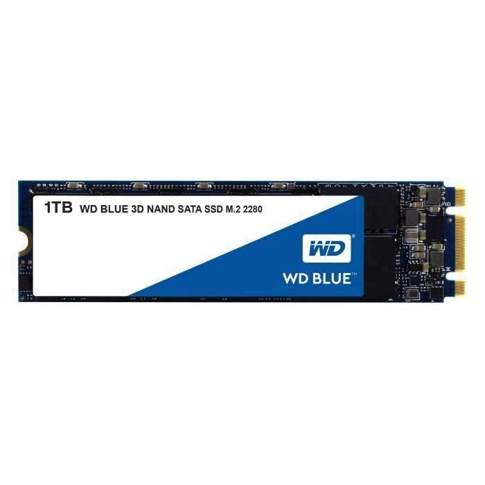 WD Blue™ - Disque SSD Interne - 3D Nand - 1To - M.2 SATA (WDS100T2B0B)