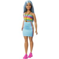 Barbie - Barbie Fashionistas - Poupée cheveux bleus 65ème anniversaire
