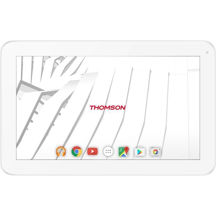 THOMSON Tablette tactile TEO 10 - Ecran 10'' - 1 Go de RAM - Androïd 7.1 - CPU Rockship RK3126 - Stockage 32 Go - WiFi - Blanche