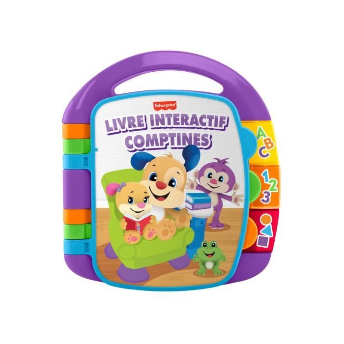 Fisher-Price - Livre Interactif Comptines - Livre bébé - 6 mois et +