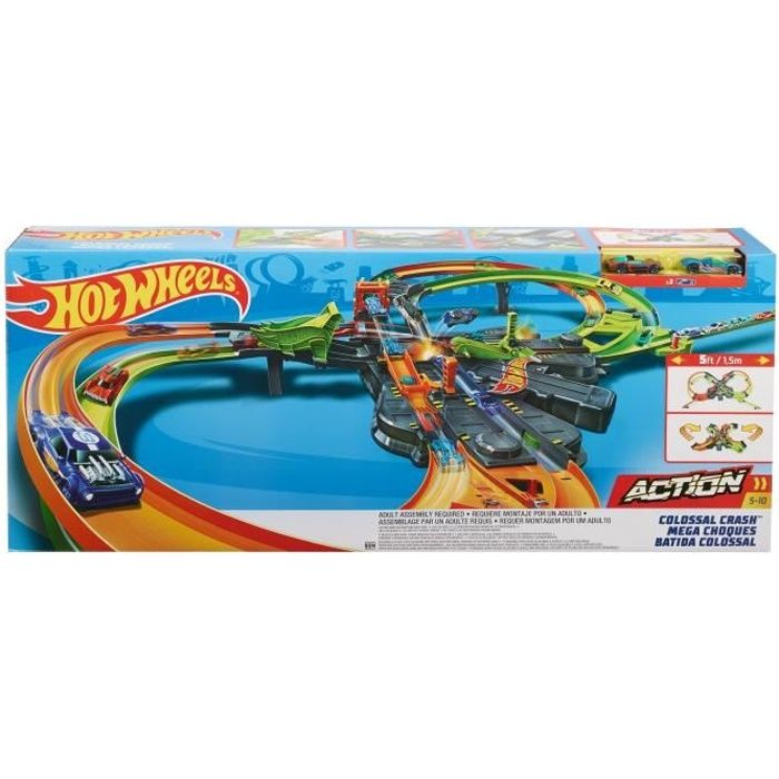 HOT WHEELS Action Circuit Motorisé Crash Colossal